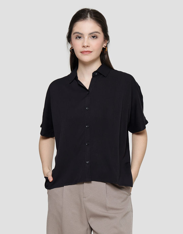 Connexion Rayon Twill Uniqe Women's Short Sleeve Shirt