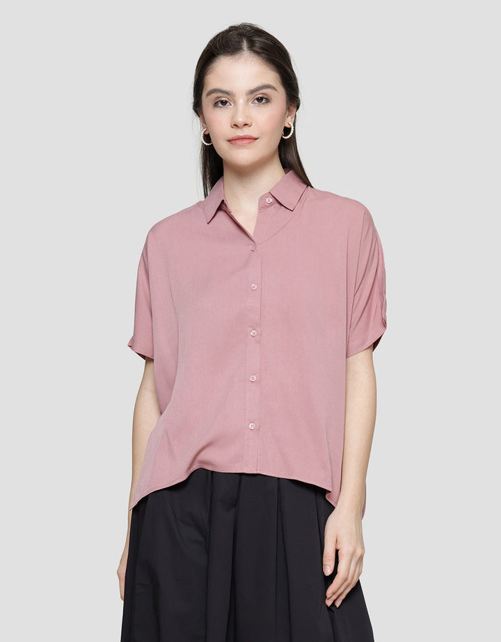 Connexion Rayon Twill Uniqe Women's Short Sleeve Shirt