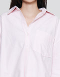Suko Striped Kemeja Oxford Oversized Wanita