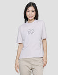 Suko Graphic Print Kaos Oversized Crop Wanita