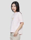 Suko Onigiri Print Kaos Casual Wanita