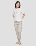 Suko Onigiri Print Kaos Casual Wanita