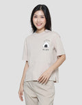 Suko Onigiri Print Kaos Casual Wanita