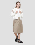 Nevada Jw Nylon Soft Crinkle Varsity Jaket Wanita