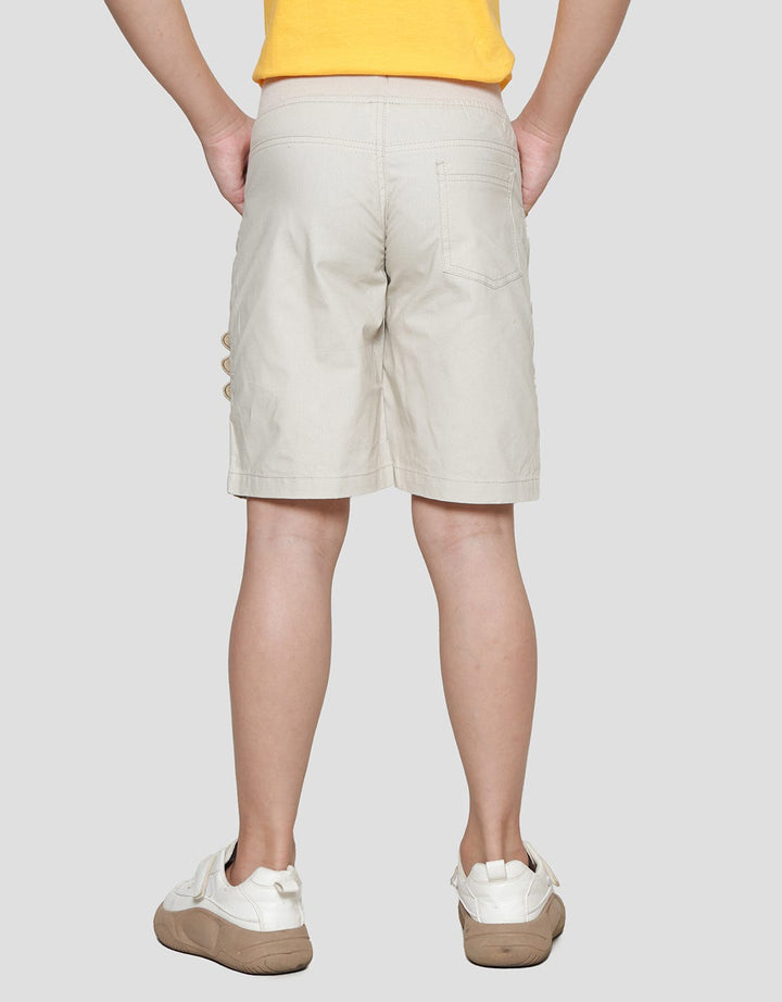 Little M Print Dino Application Baby Canvas Boys Shorts