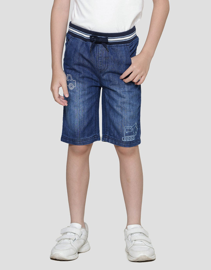Little M Truck Embro Celana Denim Pendek Anak laki-laki