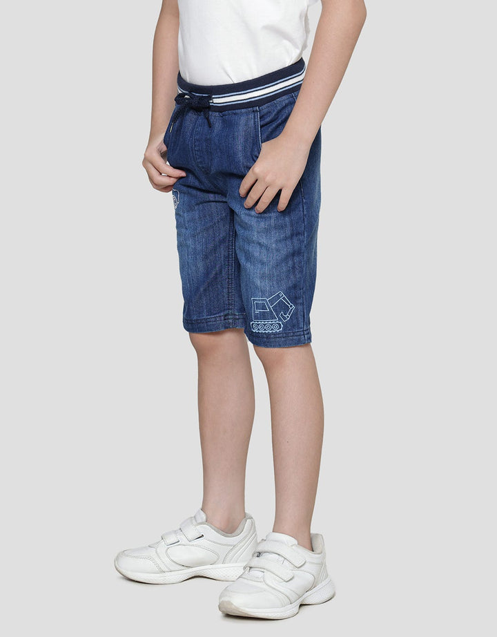 Little M Truck Embro Celana Denim Pendek Anak laki-laki