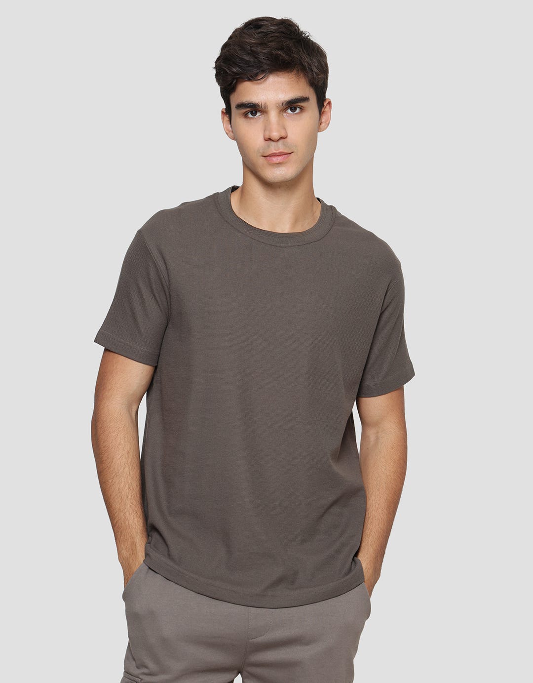 Cole Waffle Mini Kaos Casual Pria