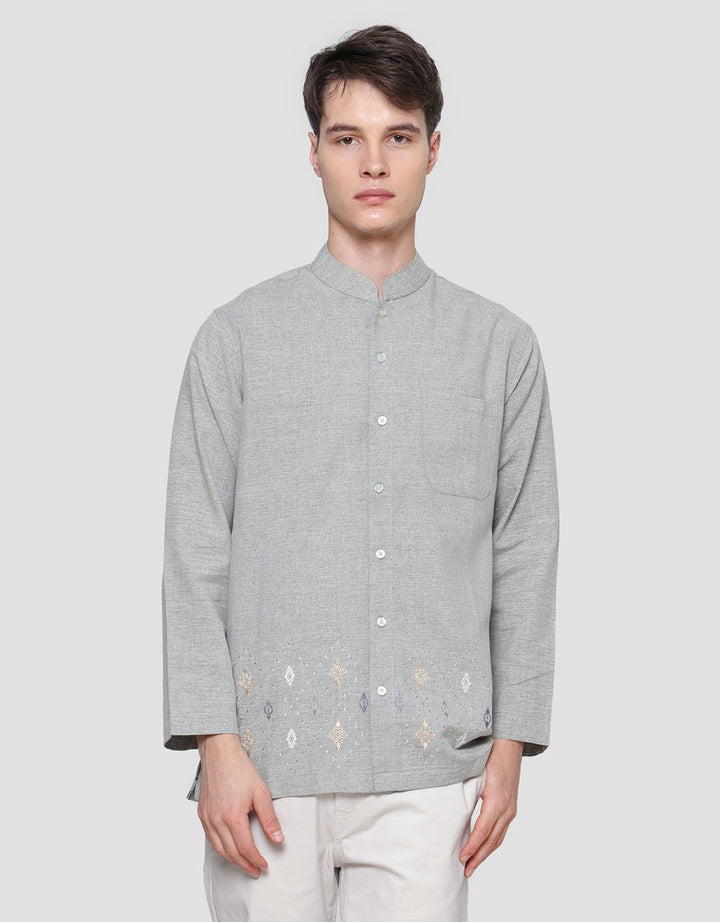 Intresse Tossed Salad Long Koko Shirt for Men