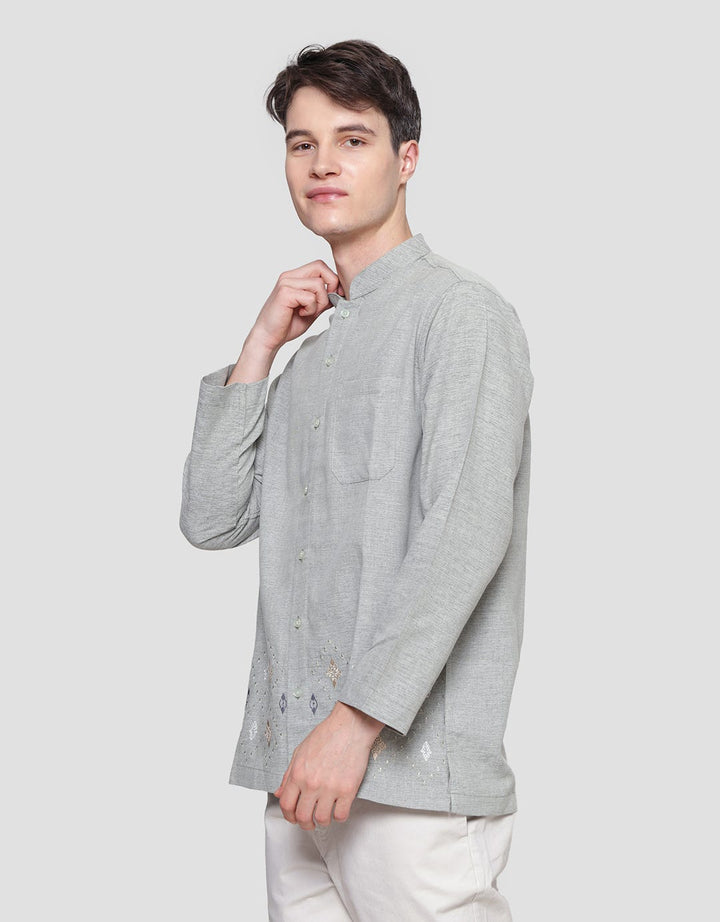 Intresse Tossed Salad Long Koko Shirt for Men