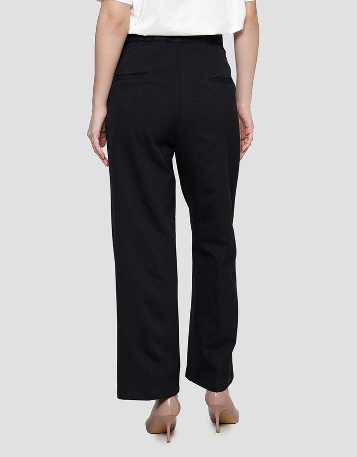 Connexion Coulotte Belt Button Celana Panjang Wanita