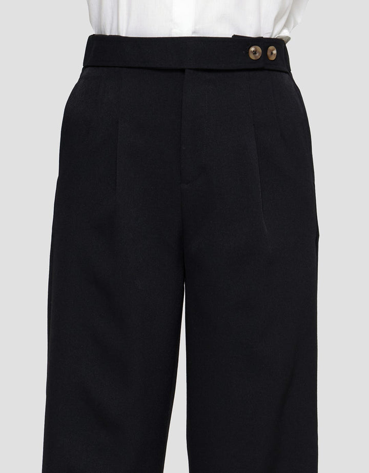 Connexion Coulotte Belt Button Celana Panjang Wanita