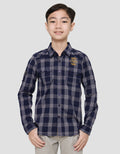 Cardinal Kids Boy Plaid Motif Kemeja Anak Laki-Laki