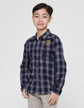Cardinal Kids Boy Plaid Motif Kemeja Anak Laki-Laki