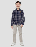 Cardinal Kids Boy Plaid Motif Kemeja Anak Laki-Laki