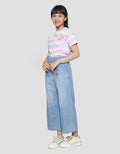 Nevada Wideleg With Buttons Girls Denim Long Pants