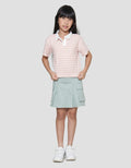 Little M Stripe Collar Kaos Anak Perempuan