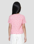 Little M Rib Print 2 Kaos Anak Perempuan