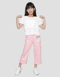 Little M Rib Print 3 Girls T-Shirt