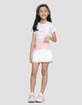Little M Knit Kombinasi Plisket Aplikasi Rok Midi Anak Perempuan