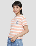 Aero Cute Meow Stripe Kaos Anak Perempuan