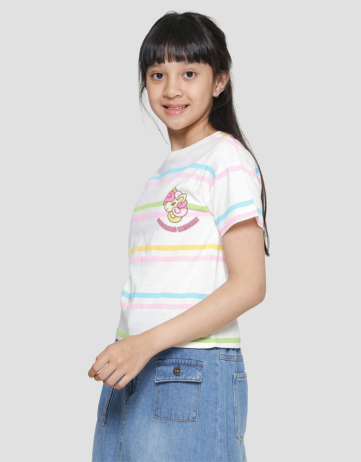 Aero Unicorn Stripe 4 Kaos Anak Perempuan