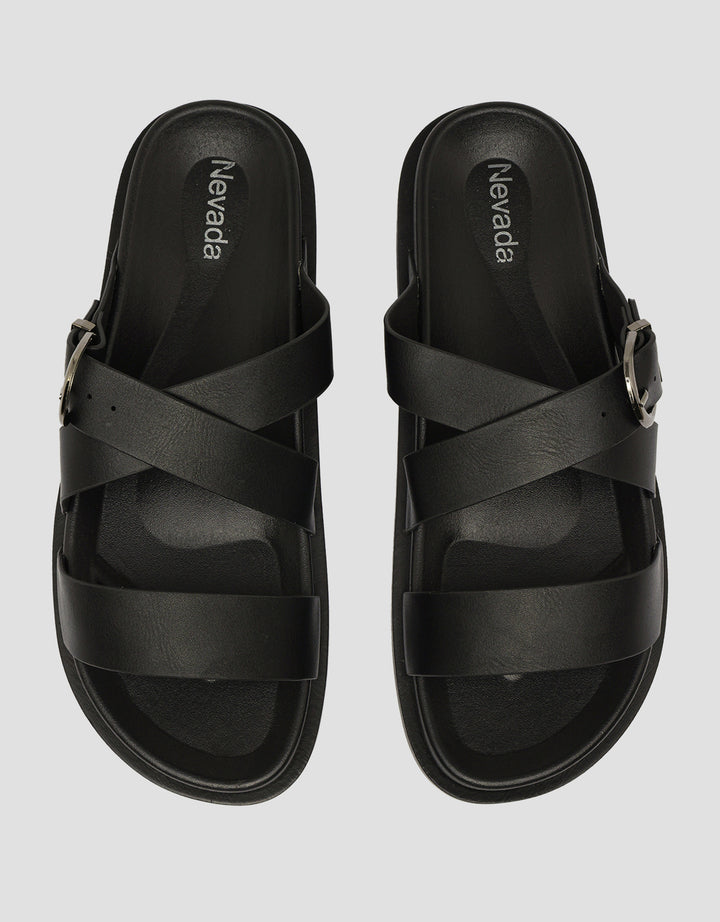 NEVADA STRAP WITH BUCKLE SLIPPER SANDAL WANITA