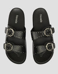 NEVADA BUCKLE STRAP WITH BEADS SLIPPER SANDAL WANITA