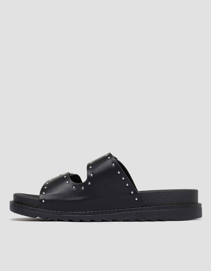 Nevada Buckle Strap With Beads Slipper Sandal Wanita