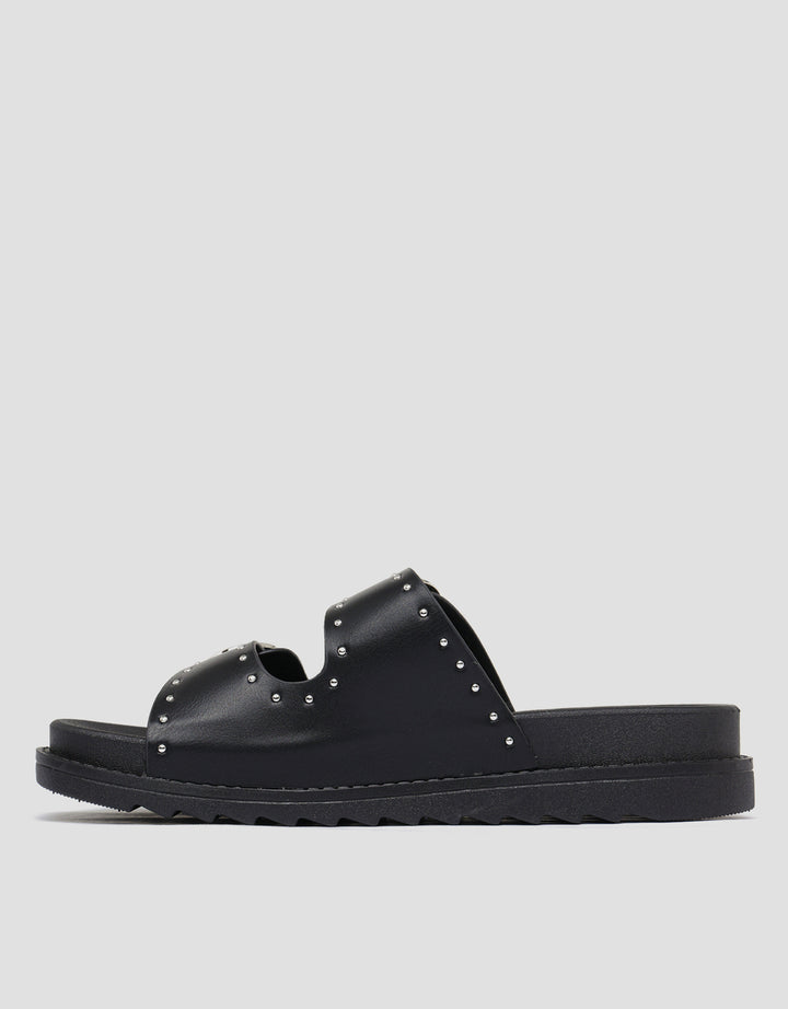 NEVADA BUCKLE STRAP WITH BEADS SLIPPER SANDAL WANITA