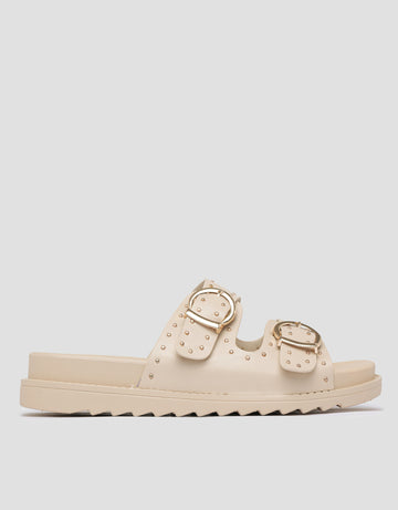NEVADA BUCKLE STRAP WITH BEADS SLIPPER SANDAL WANITA