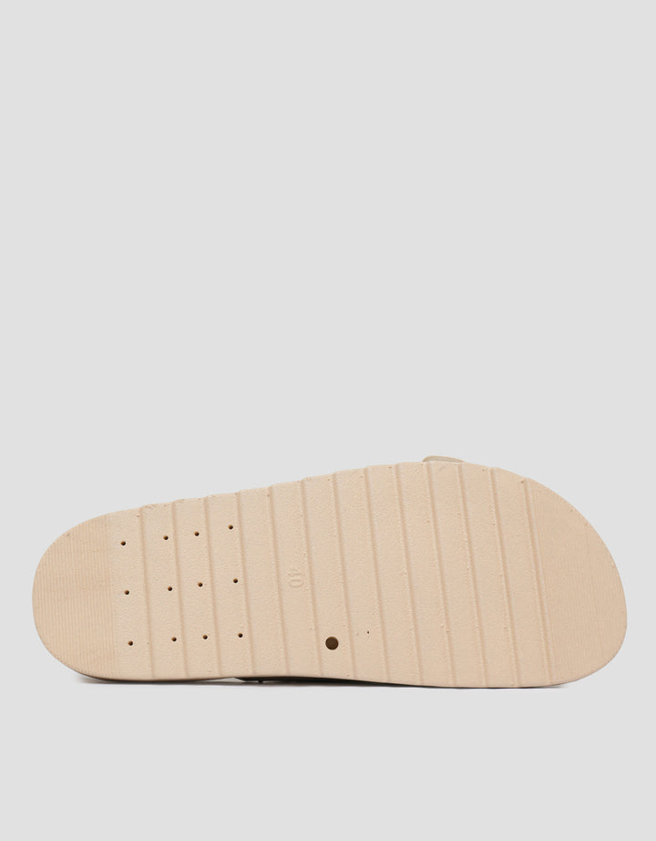 NEVADA BUCKLE STRAP WITH BEADS SLIPPER SANDAL WANITA
