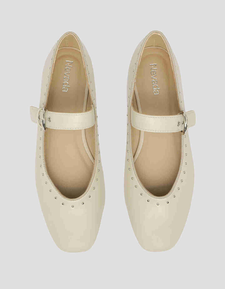 Nevada Mary Jane Stud01 Sepatu Wanita