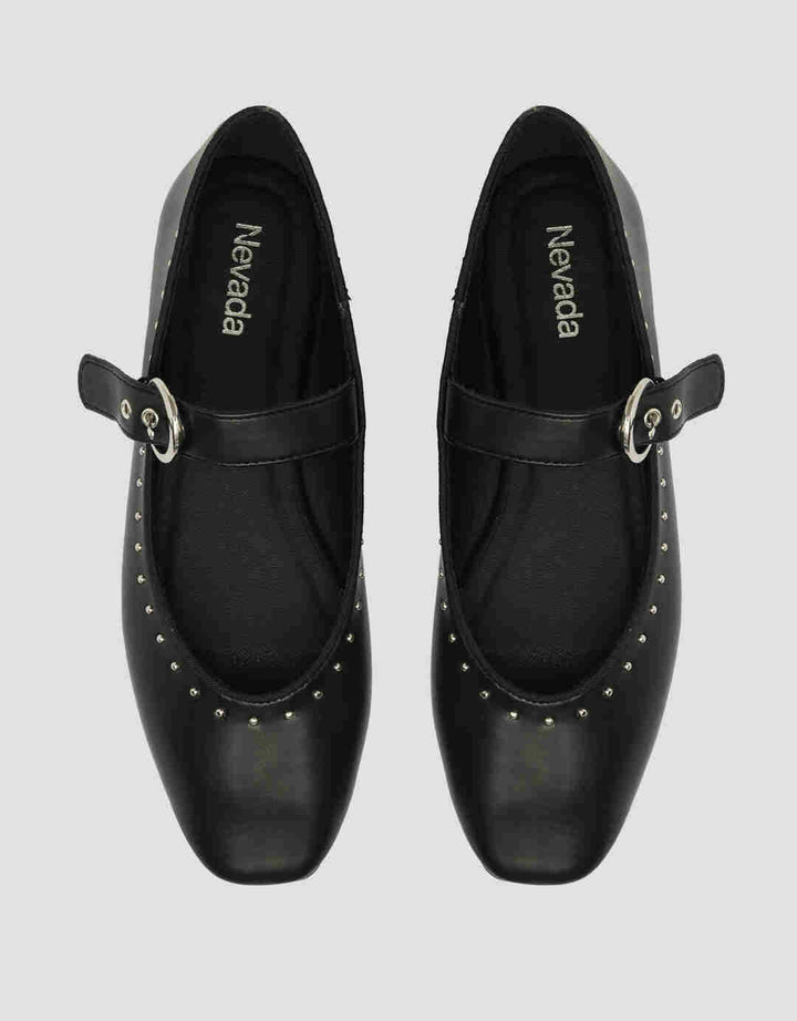 Nevada Mary Jane Stud01 Sepatu Wanita