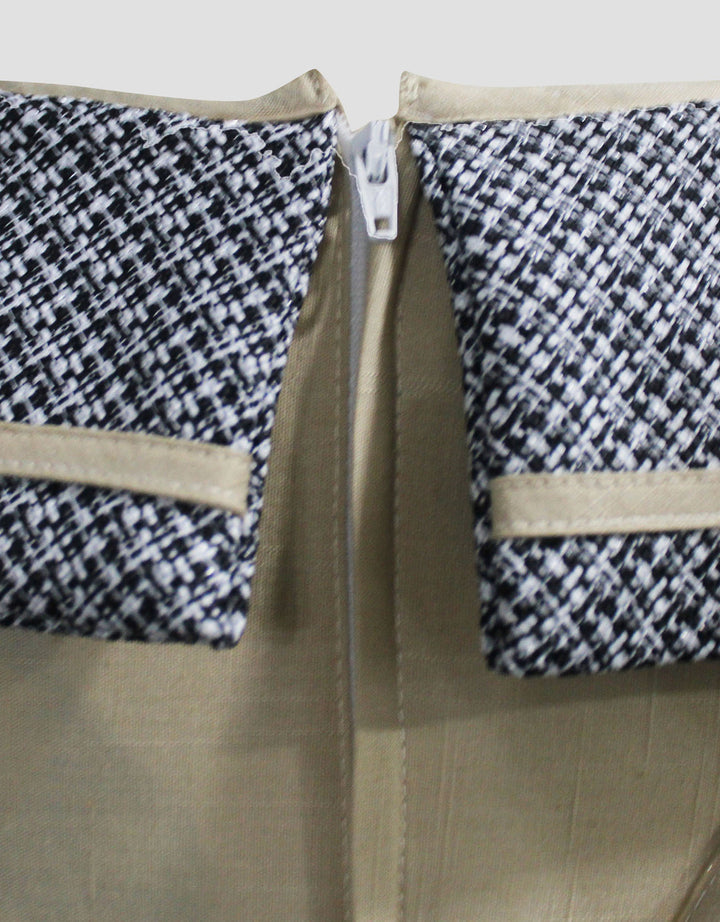 Donita Collar Motif Casual Dress for Girls