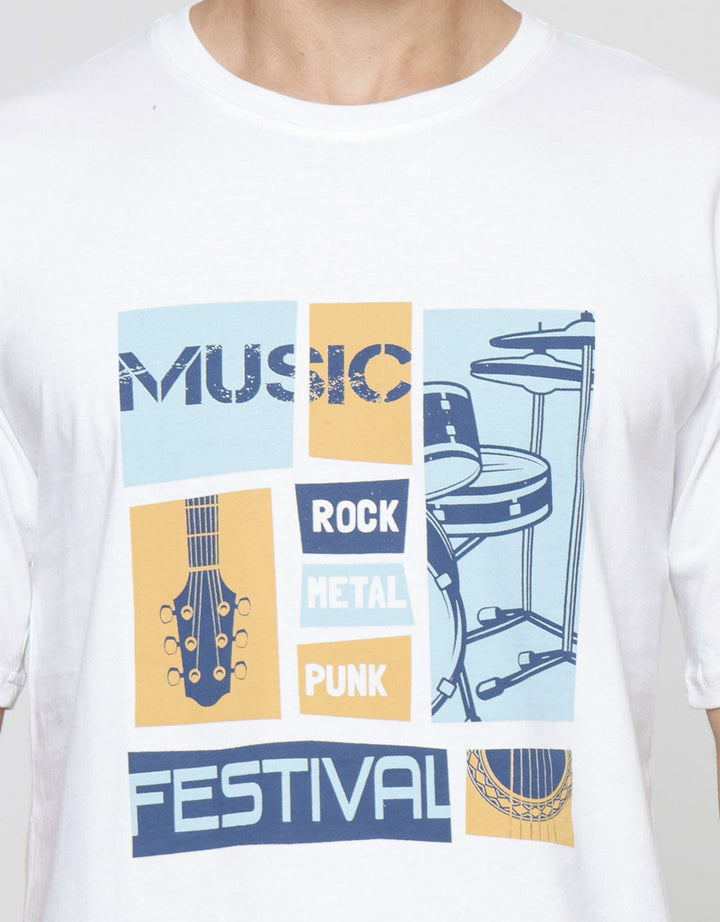 T Zone Music Rock Festival Kaos Lengan Pendek Pria