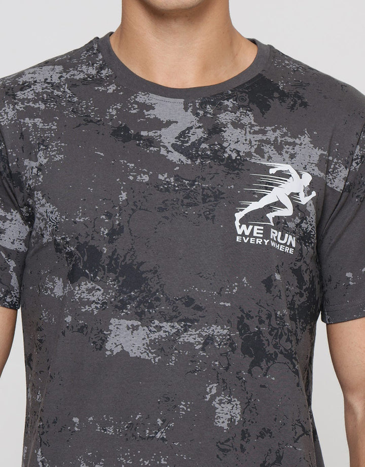 T Zone We Run Every Where Men's Short Sleeve T-Shirt