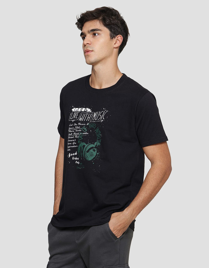 T Zone Music Theme Kaos Casual Pria