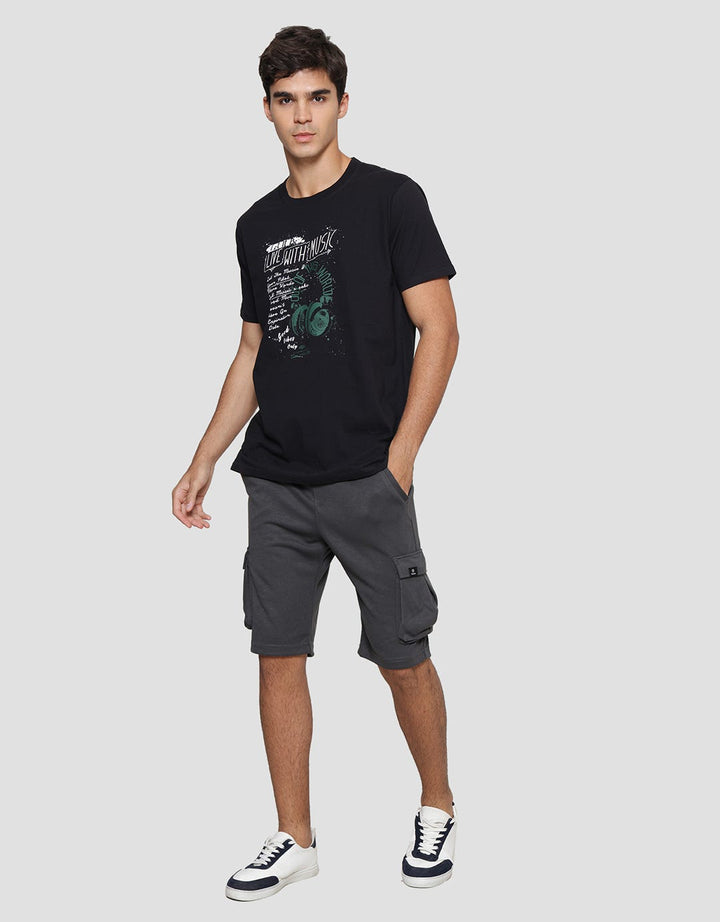 T Zone Music Theme Kaos Casual Pria