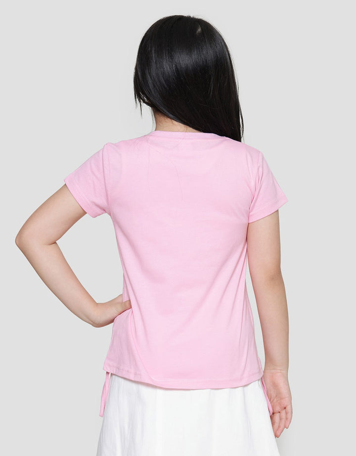 My Melody Character Embossed Short Sleeve T-Shirt for Girls