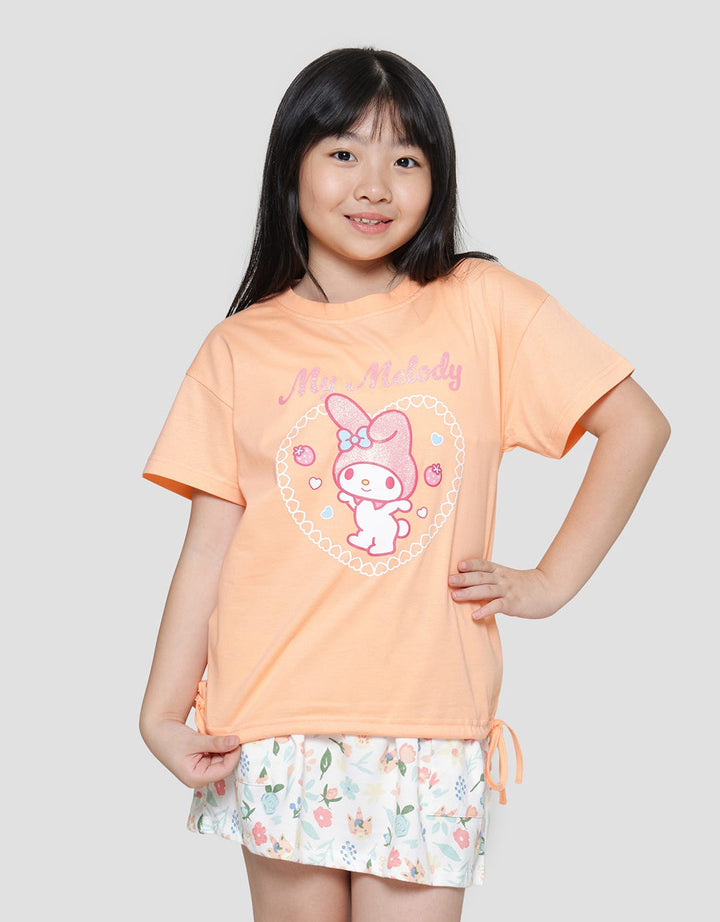 Character My Melody Emboss Girls T-shirt