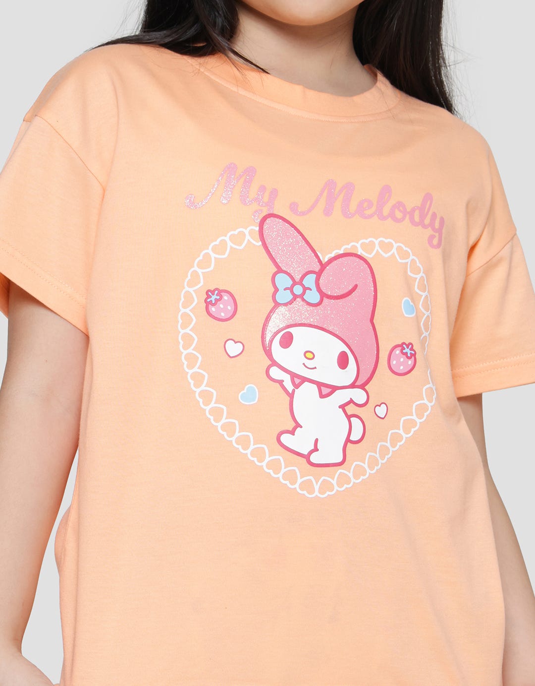 Character My Melody Emboss Girls T-shirt