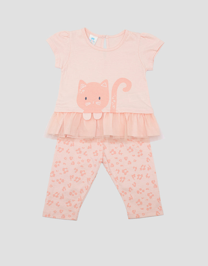 Pipiniko Combi Tile Cat Baju Set Bayi Perempuan