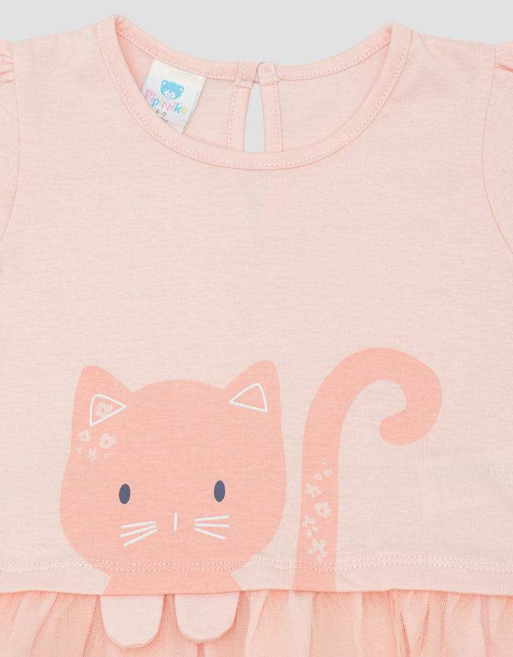 Pipiniko Combi Tile Cat Baju Set Bayi Perempuan