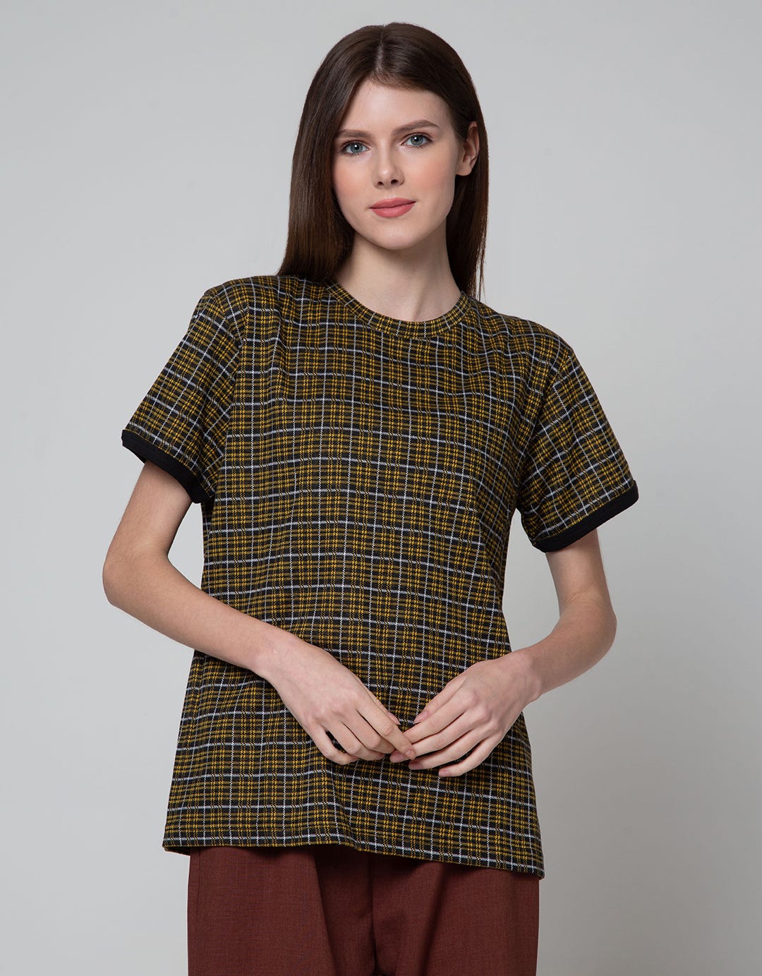 Connexion Box Plaid Kaos Wanita