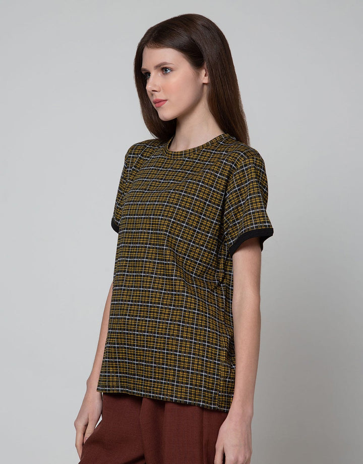 Connexion Box Plaid Kaos Wanita