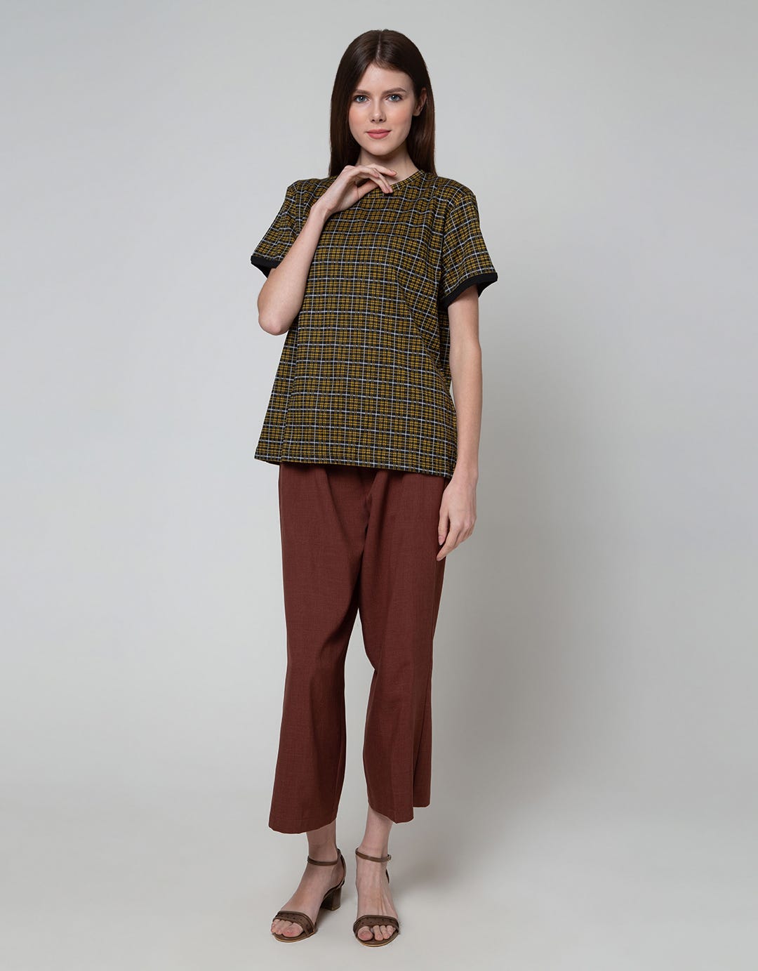 Connexion Box Plaid Kaos Wanita