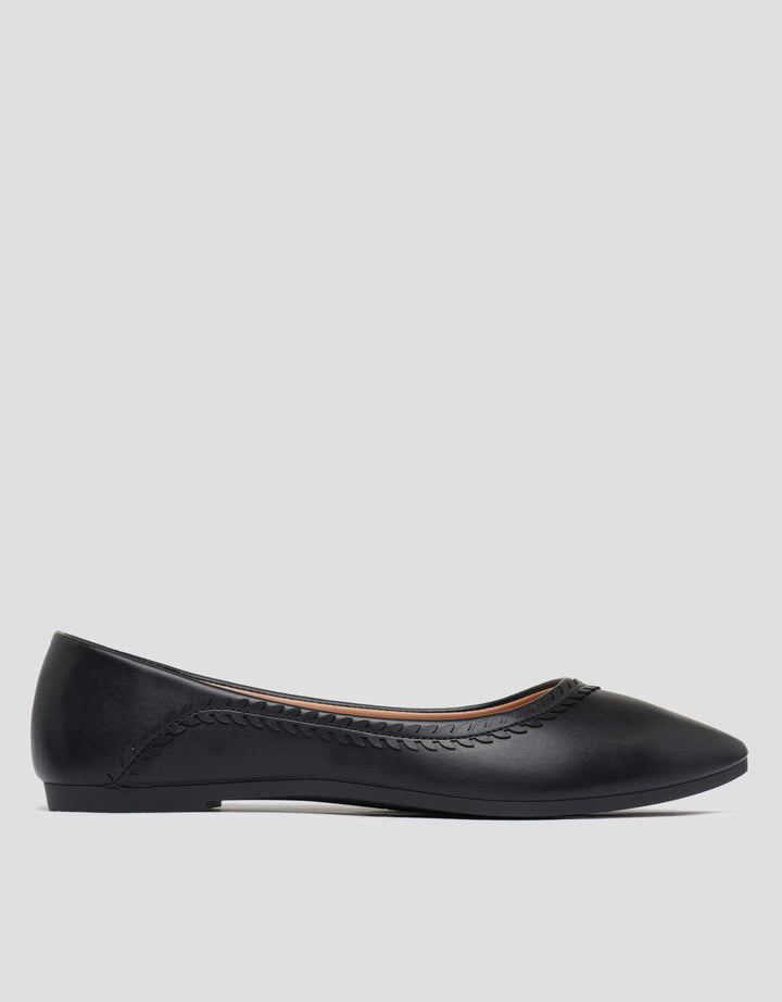 St. Yves Casual Pointed Toe Sepatu Ballerina Wanita