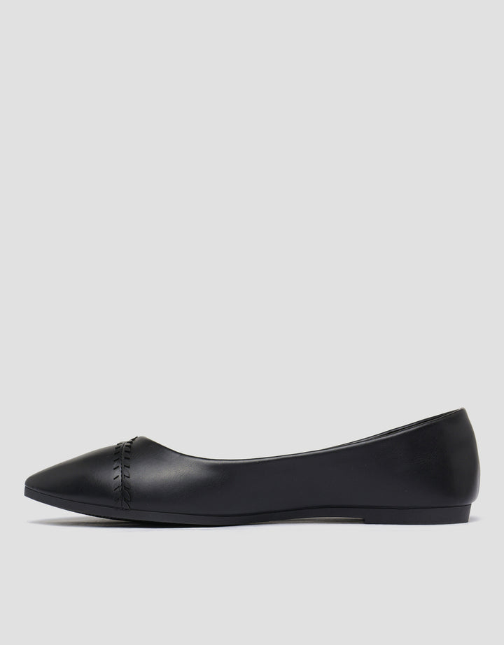 St. Yves Casual Pointed Toe Sepatu Ballerina Wanita