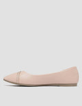 St. Yves Casual Pointed Toe Sepatu Ballerina Wanita